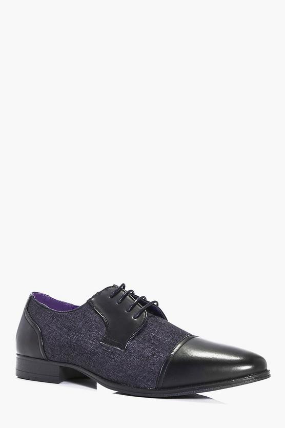 Mix Panel Formal Lace Up Shoe